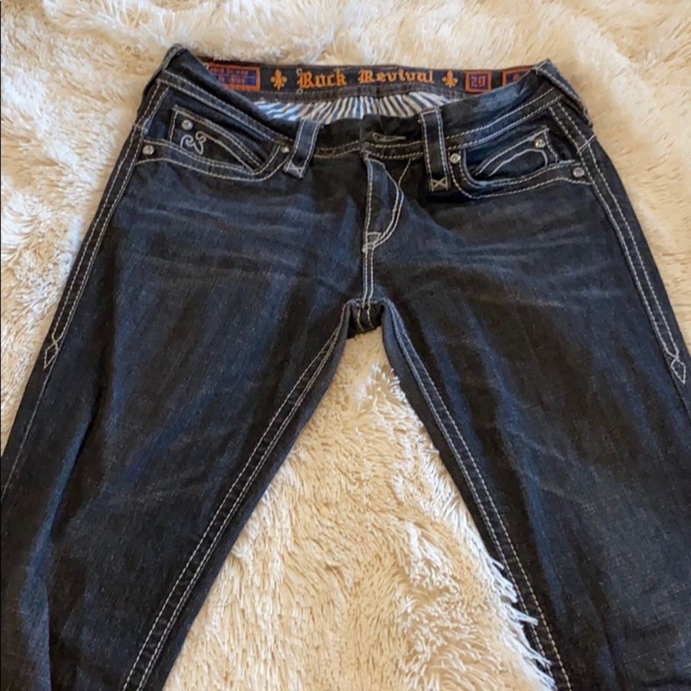 Black rock revival jeans women